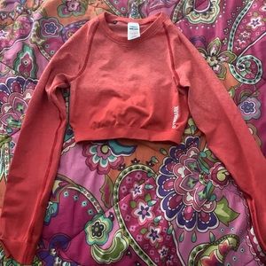 Gymshark Adapt Ombré Seamless long sleeve crop top Red Mark/Red S
